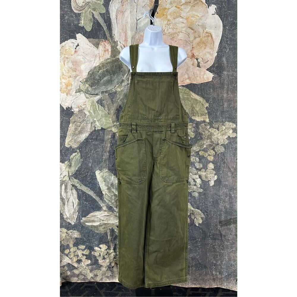 Free People Just In Time Overalls in Army Size M - Picture 4 of 9